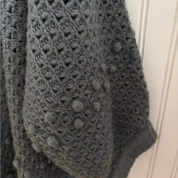 Garnet Hill Cashmere sweater Bobble-knit Grey XL cottagecore - Picture 7 of 7